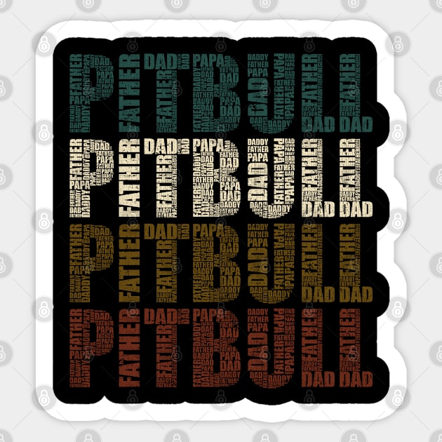 Putbull Dad - Funny Dog Lovers Gift For Papa Sticker by DnB